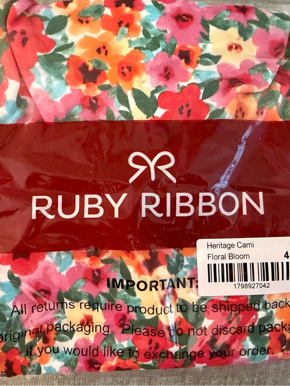 Ruby Ribbon Heritage Cami - Multicolor Floral